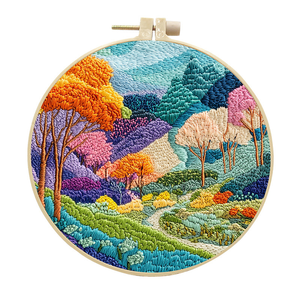Beginner-Friendly Embroidery Kit with Cross Stitch Instructions Includes Fabric Threads and Needles for Adults