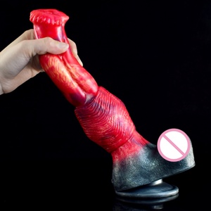 Fantastic Long Animal <b>Dildo</b> Curved Flexible Soft Silicone Monster <b>Dildo</b> With Knot Waterproof G-spot Stimulation for Women - Product Image 4