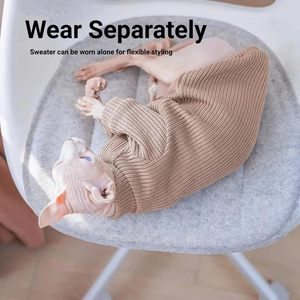Conjunto de 2 Piezas de Ropa Clásica de Invierno para Gatos y Cachorros, Chaqueta de Lana de Cordero Suave y Cálida, Suéter de Punto Transpirable para Perros Pequeños y Gatitos, OEM - Product Image 3