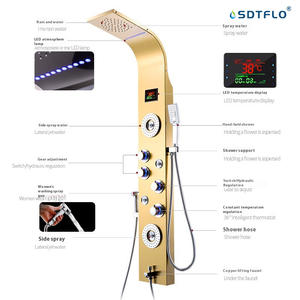 Nuevo conjunto de paneles de ducha de cascada de acero inoxidable, pantalla LED, Panel de Ducha - Product Image 3