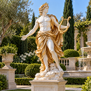 Statue en fibre de verre d'Apollon, décoration de jardin extérieure, sculpture de figure nue, style antique grec - Product Image 2