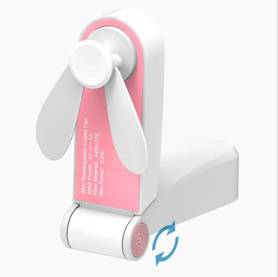 Cadeaux personnalisés pour le marketing Ventilateur de poche pour l'été rechargeable et réglable