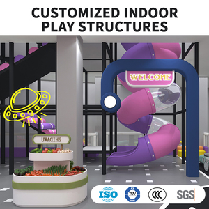 Aire de jeux intérieure à double étage de style urbain, configuration de jeux souples haut de gamme avec fosse à balles pour sites commerciaux à fort trafic - Product Image 6