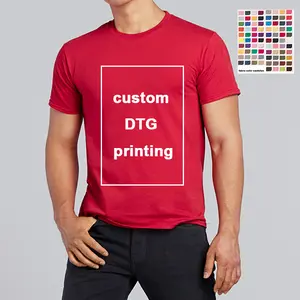 China Cotton T. Shirt Print On Demand Leeres T-Shirt Direkt zum Kleidungs stück Design Logo Custom Plain Blank Dtg Print T-Shirt