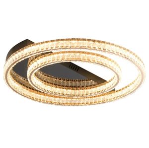 Nuevo estilo inteligente dormitorio sala de estar decoración de lujo cristal moderno Led círculo luces de techo lámpara - Product Image 5