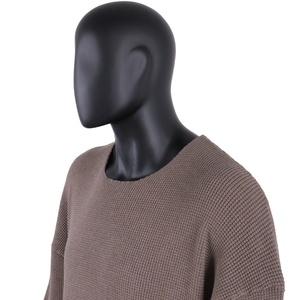 TOPSHOW Custom 100% Cotton Oversized Blank Knitted <b>Waffle</b> Short Sleeve Crew Neck Heavyweight T-<b>shirt</b> - Product Image 6