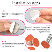 Disques abrasifs pour ongles 80/240 grains, 100 pièces/boîte, papier de verre de remplacement avec roulements de 15/20/25 mm pour le nail art