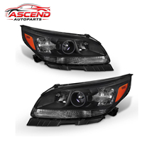Ensemble de phares projecteurs H11 à boîtier noir pour Chevrolet Malibu LT LS, paire de lampes de conduite avant, 3000 lm, 3000 K, 12 V, 2013-2015