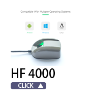 HFSecurity HF4000 Micro USB Escáner óptico de huellas dactilares Sensor de huellas dactilares para Android Windows Linux con SDK gratuito