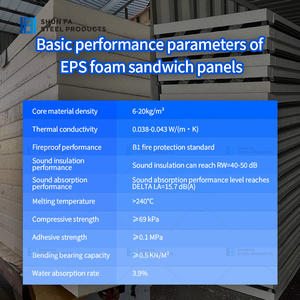 Panneau sandwich EPS de conception moderne à faible coût fabriqué en Chine, panneau en <span class=keywords><strong>mousse</strong></span> d'aluminium en métal - Product Image 5