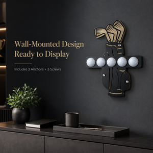 Wall Mounted Golf Ball Organizer Wooden Display <b>Rack</b> for Home Office Golf Room Clubhouse Golf Shop Decor Collections and Gifts - Product Image 3