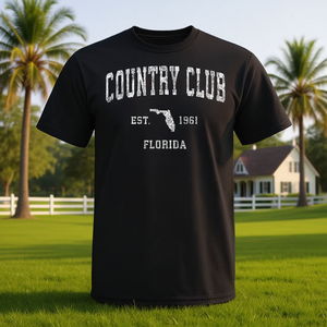 T-shirt athlétique vintage Country Club Florida Est 1961 - Product Image 3