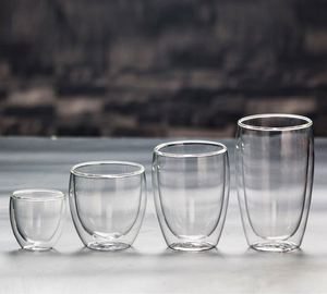 Simple Style <b>Reusable</b> Heat-Resistant Anti-scald Double-layer Borosilicate Glass Coffee Mug <b>Cup</b> Thick Bottom for Coffee Juice - Product Image 5