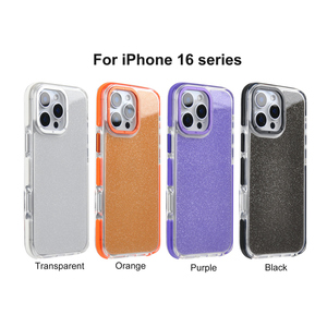 Sao Không Khí Tốt Long Lanh Bột Màu Kép TPU PC TPE Chống Sốc Trường Hợp Điện Thoại Cho Apple 16 Pro Thanh Lịch Trong Suốt Anti-Thả Thiết Kế - Product Image 6