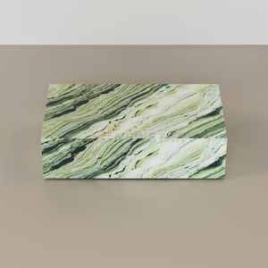 Newstar sang trọng hiện đại phong cách phòng khách trung tâm bảng đồ nội thất thiên nhiên đá cẩm thạch màu xanh lá cây đá hình chữ nhật khối lập phương Bàn cà phê - Product Image 2
