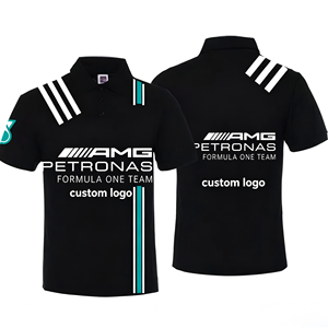 Polo d'équipe de sport automobile personnalisé avec logo de sponsor et numéro de course – T-shirt de sublimation haute qualité pour vêtements de course - Product Image 1