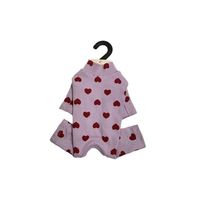 Vêtements pour animaux de compagnie de luxe OEM pour la Saint-Valentin, pour chiens et chats, combinaison en polaire chaude, manteau à quatre pattes, pyjama pour chiot, pull pour chien