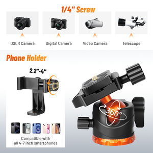 ขาตั้งกล้องอลูมิเนียมแบบมืออาชีพ ขนาด 67 นิ้ว ความสูงสูงสุด 4 ขา หัวบอลหมุนได้ 360 องศา พร้อมระดับน้ำในตัว ดีไซน์พกพาสะดวก ระบบล็อคแบบพลิก รองรับน้ำหนักได้ถึง 10 กก. - Product Image 2