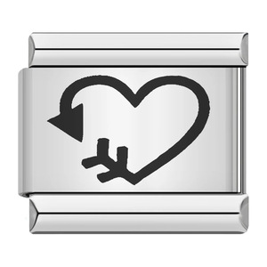 I <b>Love</b> You Heart Charm Stainless Steel Modular <b>Bracelet</b> Gift Unisex Jewelry - Product Image 4