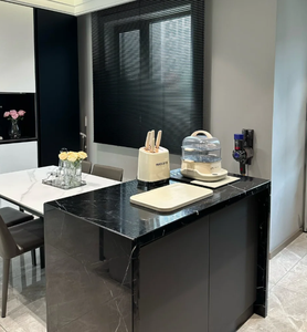 Ensemble complet d'armoires de cuisine modernes en bois massif personnalisées de haute qualité pour une conception de cuisine luxueuse - Product Image 6