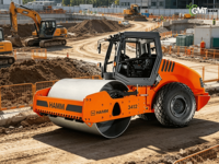 Rouleau vibratoire à tambour unique HAMM 3412 de 12 tonnes d'occasion, conforme aux normes EPA |   Compacteur de sol EURO 5, moteur 95 kW, testé et inspecté