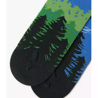 Yoray AB Kaus Kaki Musim Gugur Pria Wanita Gaya Perancis Sastra Artistik Retro Unik Desain Paisley Asimetris Rajutan Bernapas