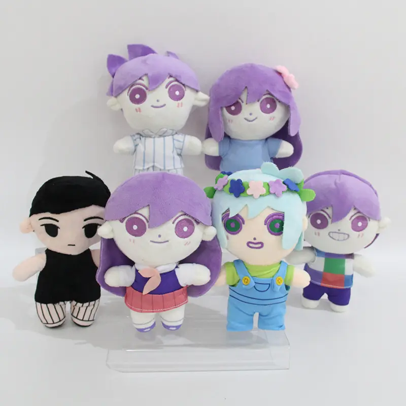 Mainan penukaran mewah Omori Kawaii terbaru mainan mewah periferal boneka gaya piksel ditarik tangan hadiah anak-anak