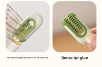 Brosse de nettoyage multifonctionnelle en plastique extensible à long manche pour tasses, thermos et biberons, avec poignée métallique, idéale pour les voyages de bébé