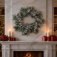 Guirlande de Noël en aiguilles de pin artificielles vertes de qualité supérieure pour la maison, les centres commerciaux, les cérémonies intérieures et les décorations de fêtes