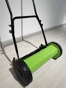 16-Inch Dual-Wheel Manual Reel <strong>Mower</strong> Industrial Steel Blade DIY 5 Blades Precision Lawn Adjustable <strong>Height</strong> Residential Small - Product Image 2