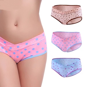 <span class=keywords><strong>Lot</strong></span> de sous-vêtements en coton pour femmes enceintes, culottes courtes de maternité à taille basse en forme de U, vêtements de grossesse - Product Image 1