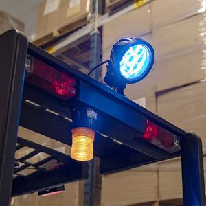 5 Round 5 Blue Led Pedestrian Safety <b>Spotlight</b> - Product Image 4