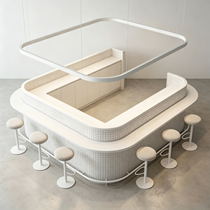 <span class=keywords><strong>Suspension</strong></span> LED moderne en profilé aluminium blanc, design architectural sans joint, <span class=keywords><strong>pour</strong></span> bar commercial, réception et îlot <span class=keywords><strong>de</strong></span> cuisine - Product Image 1