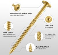 Sekrup Kayu Oval Countersunk Torx Drive Stainless Steel 304 Kelas A Berlapis Seng 40mm M6 dengan Shank Knurled BoZhan BZ-270