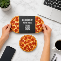 Cartes de vœux découpées sur mesure de forme spéciale avec services d'impression personnalisés, idéales pour la promotion de produits
