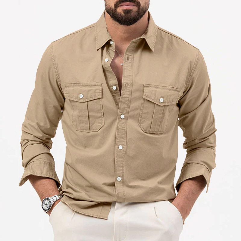 Men's Designer Long Sleeve Dress Shirts with Pocket - Casual Twill Style, Breathable & Eco-Friendly, Perfect for Spring Wear Men's Designer Long Sleeve Dress Shirts with Pocket - Casual Twill Style, Breathable & Eco-Friendly, Perfect for Spring Wear
