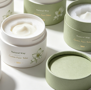 Cosmetic Paper Tube Green Gold <b>Foil</b> Recyclable Packaging for Face Cream Skincare <b>Container</b> - Product Image 5
