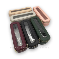 Sac cosmétique transparent en PVC personnalisé, boîte de voyage, étui durable, imperméable, portable, vegan, PU Saffiano, sac à maquillage transparent avec fermeture éclair