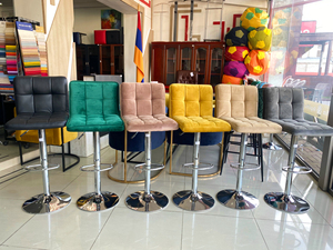 Wholesale Modern Tufted Upholstery Dining Room Kitchen <strong>Stools</strong> <strong>bar</strong> Chairs <strong>bar</strong> Chair Leather <strong>Black</strong> <strong>bar</strong> <strong>Stool</strong> with Square Back - Product Image 4