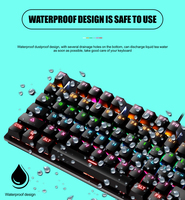 LEAVEN K550 Keyboard Mekanik Punk Baru 87 Tombol USB Type-C RGB Backlit Dapat Diprogram untuk Kompetisi Game dan Kantor