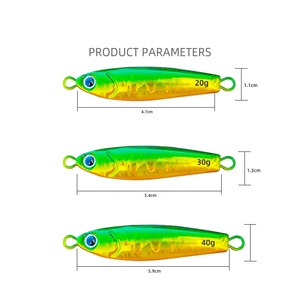 Señuelo Metálico Impreso de Alta Densidad, Duradero, Estilo Slow Pitch para Salmón, Marlín, Lubina, Tiburón y Peces de Agua Salada - Uso en Lago - Product Image 5