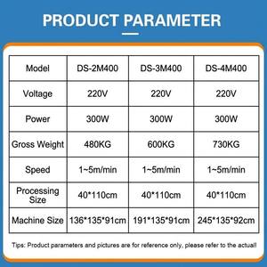 Machine automatique de brossage de strass 4 couleurs DSMC DS-4M400 60CM 2-6m/min 2-3 feuilles/min 220V pour tissus de vêtements et tenues de cérémonie OEM ODM - Product Image 3