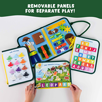 Tableau d'activités en feutre sur le thème des animaux sauvages, très populaire, pour enfants, livre d'activités Montessori, accessoires pour tableau d'activités préscolaire