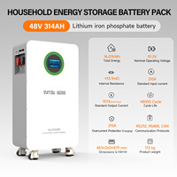Batterie au phosphate de fer et de lithium DATOUBOSS 16KWh 48V 314AH LiFePO4 avec certification CE pour la réduction des pics de consommation domestique et la sauvegarde, STOCK UE