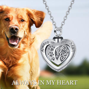 Заводская торговая точка, новый стиль S925 стерлингового серебра в форме сердца, собачий след, ожерелье для животных - Product Image 4