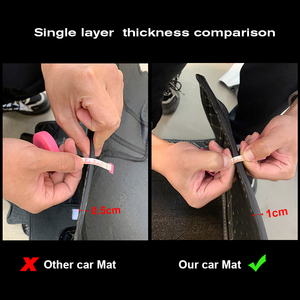 <span class=keywords><strong>Tappetini</strong></span> <span class=keywords><strong>Auto</strong></span> su Misura per Interni in Materiale Ecologico per Oltre il 95% dei Veicoli Set Completo Monostrato 5 Posti Guida a Sinistra e a Destra - Product Image 3