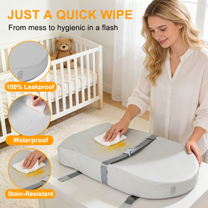 Tapis <span class=keywords><strong>à</strong></span> <span class=keywords><strong>langer</strong></span> imperméable toutes saisons avec couverture polaire amovible, matelas doux pour bébé pour <span class=keywords><strong>table</strong></span> de nurserie - Product Image 6