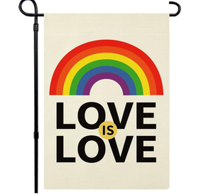 Drapeau de maison arc-en-ciel coeur de fierté à l'extérieur, LGBTQ Progress Community <span class=keywords><strong>Gay</strong></span> Lesbian Transgender Bisexual Yard Décoration extérieure - Product Image 3