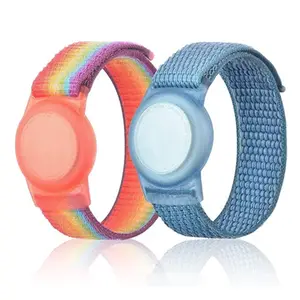 Elasctic nylon chống mất thông minh <span class=keywords><strong>GPS</strong></span> <span class=keywords><strong>Tracker</strong></span> & Locator trường hợp bìa với bảo vệ dây đeo cổ tay cho Apple air tag - Product Image 1