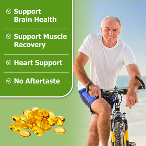 Gélules d'huile de foie de morue oméga-3 de haute qualité pour la récupération musculaire, le soutien cardiaque et immunitaire, avec vitamine A - Product Image 3